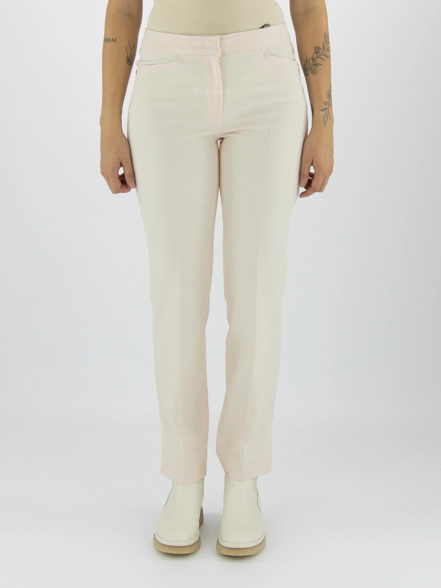 Marc Cain VC 81.42 W09 Pantalons Roomwit 2 Marc Cain VC 81.42 W09 Pantalons Roomwit - Afbeelding 2