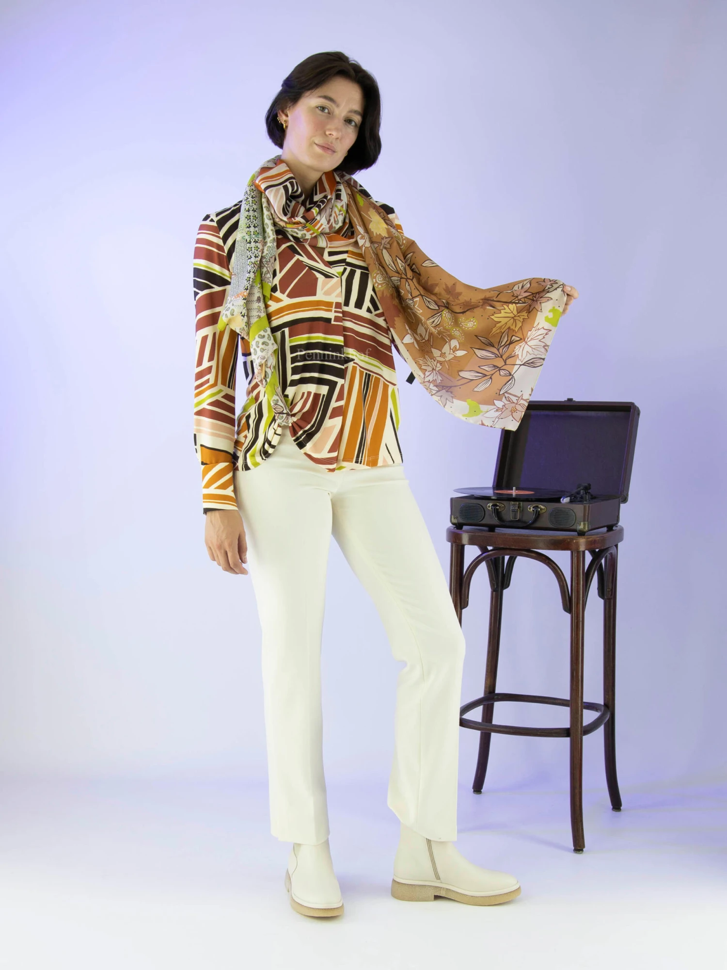 Marc Cain VC 81.42 W09 Pantalons Roomwit 6 Marc Cain VC 81.42 W09 Pantalons Roomwit - Afbeelding 6