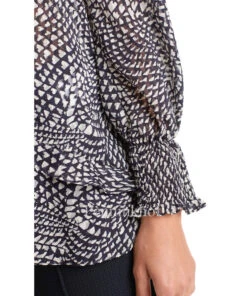 Marc Cain QC5118 W23 Blouse Zwart -Kleding Speciaal Winkel 110000460 4