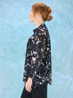 High THANK YOU S50220 Blouse Blauw -Kleding Speciaal Winkel 110000598 3