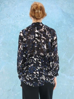 High THANK YOU S50220 Blouse Blauw -Kleding Speciaal Winkel 110000598 4