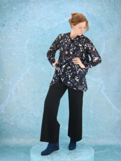 High THANK YOU S50220 Blouse Blauw -Kleding Speciaal Winkel 110000598 6