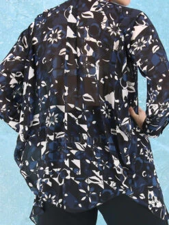 High THANK YOU S50220 Blouse Blauw -Kleding Speciaal Winkel 110000598 7