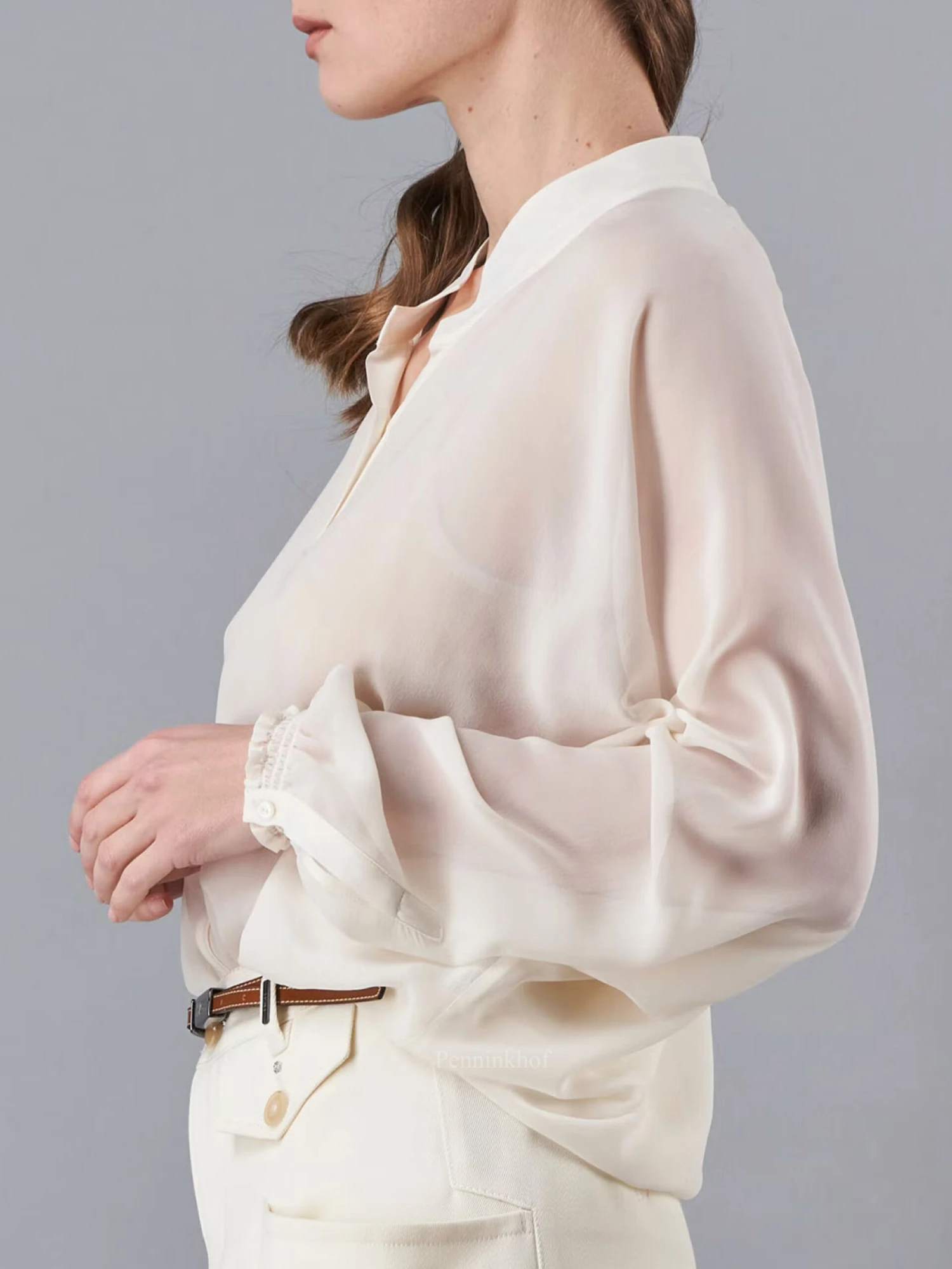 High MANON 750762 Blouse Roomwit 3 High MANON 750762 Blouse Roomwit - Afbeelding 3