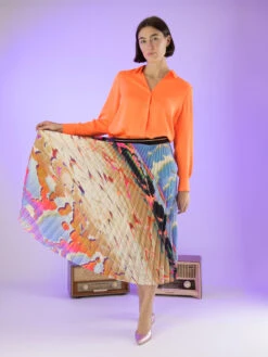 Marc Cain VC 51.26 W08 Blouse Oranje -Kleding Speciaal Winkel 110000702 6