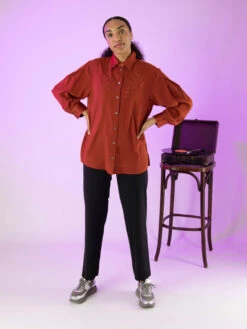 High NURTURE S50249 Blouse Oranje -Kleding Speciaal Winkel 110000719 7