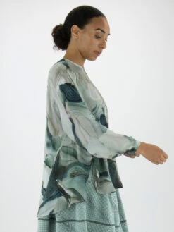 High POLITE S50254 Blouse Blauw -Kleding Speciaal Winkel 110000722 5