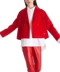 Marc Cain TC 12.02 W70 Coats Rood -Kleding Speciaal Winkel 145000398 4