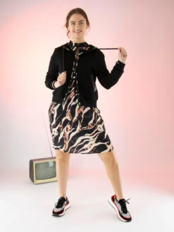 Marc Cain VS 21.03 W38 Jurken Zwart -Kleding Speciaal Winkel 160100693 6