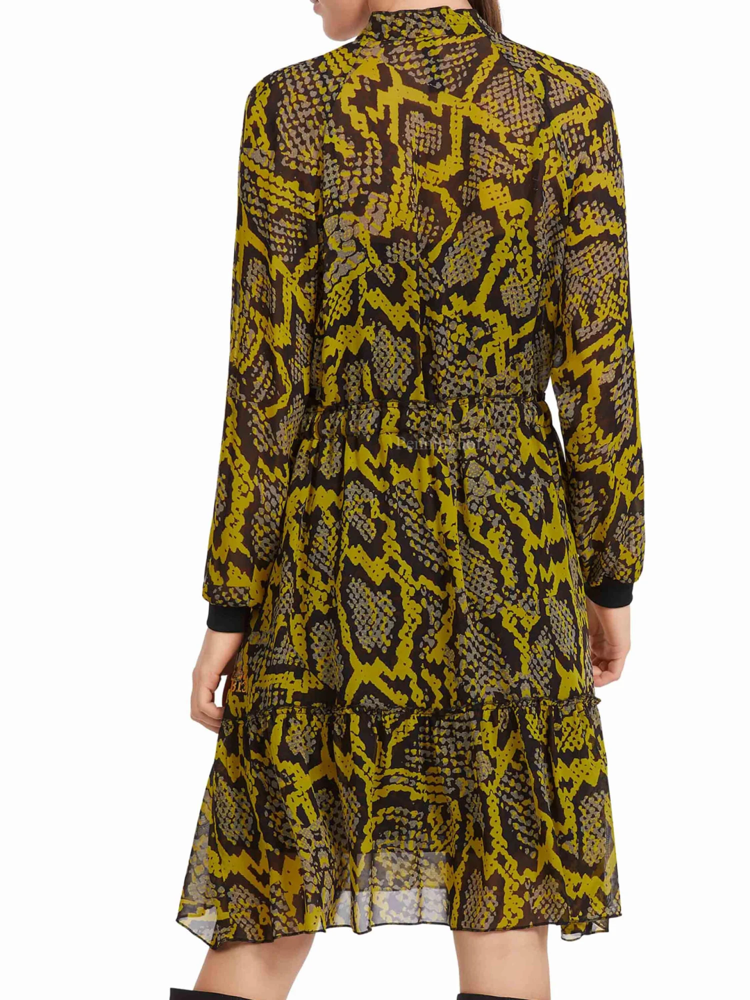 Marc Cain VS 21.25 W25 Jurken Geel 3 Marc Cain VS 21.25 W25 Jurken Geel - Afbeelding 3