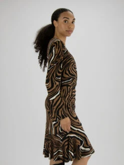 Joseph Ribkoff 233221 Jurken Bruin -Kleding Speciaal Winkel 160100722 5