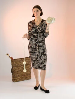 Joseph Ribkoff 233073 Jurken Taupe -Kleding Speciaal Winkel 160100723 7