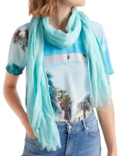 Marc Cain NCB404 Z09 Shawls Blauw -Kleding Speciaal Winkel 301000522 3