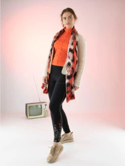 Marc Cain VS B4.12 Z18 Shawls Rood -Kleding Speciaal Winkel 301000884 3