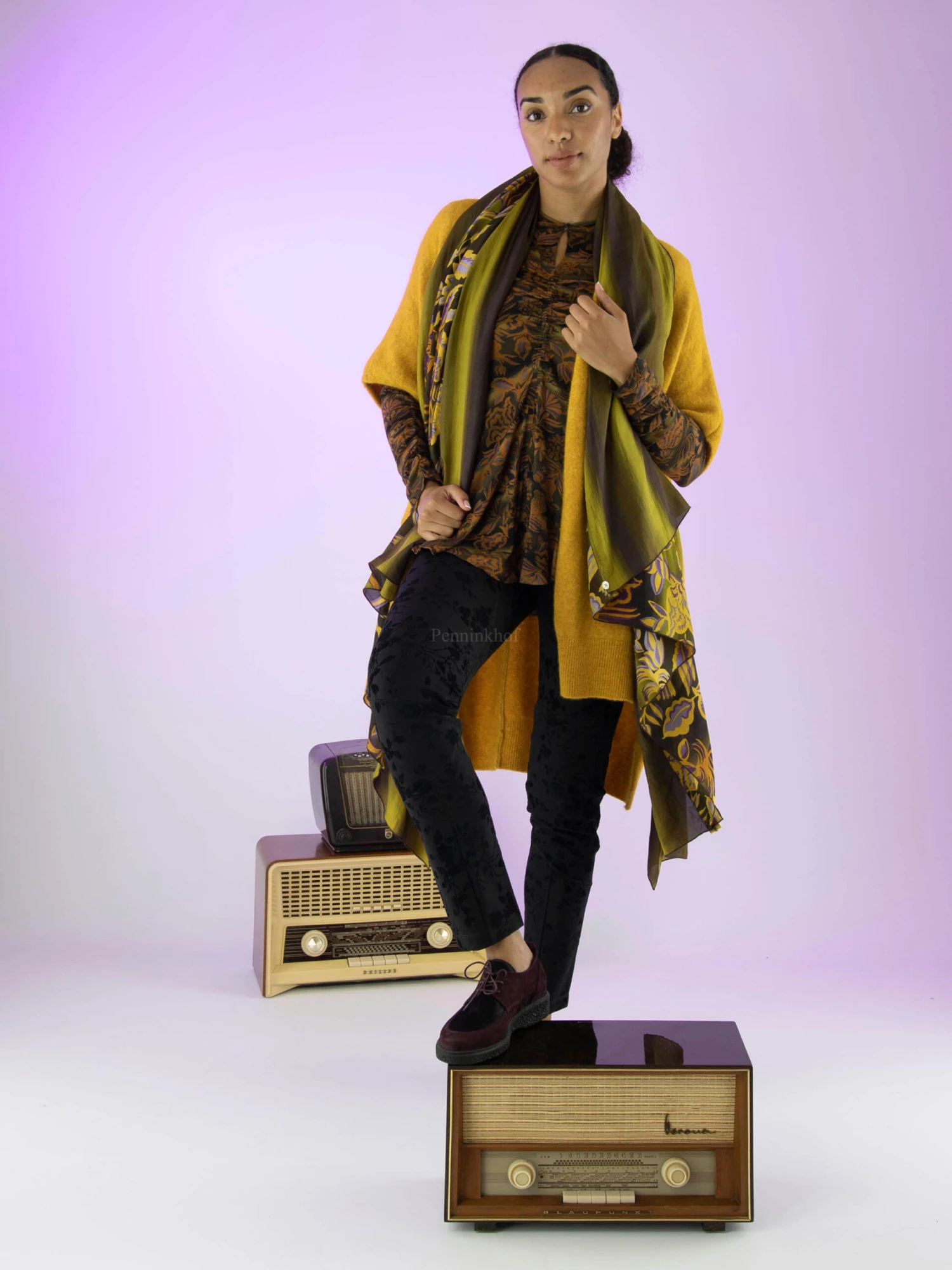 High TIDINGS 790920 Shawls Groen 3 High TIDINGS 790920 Shawls Groen - Afbeelding 3